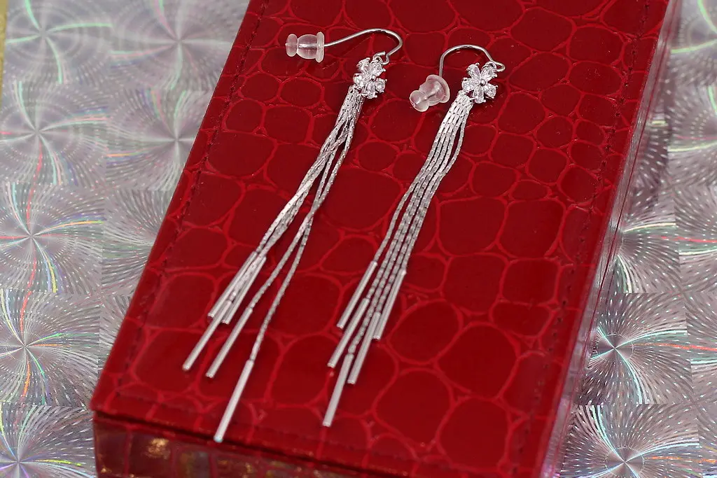 Сережки підвіски Xuping Jewelry срібний дзвін 9 см сріблясті - фото 2