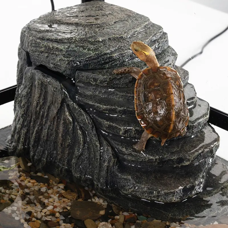 Декоративний фільтр-водоспад Repti-Zoo Turtle Filter Rock GLB09 у формі скелі для черепах, крабів і амфібій (350 л/год, до 90 літрів) - фото 2