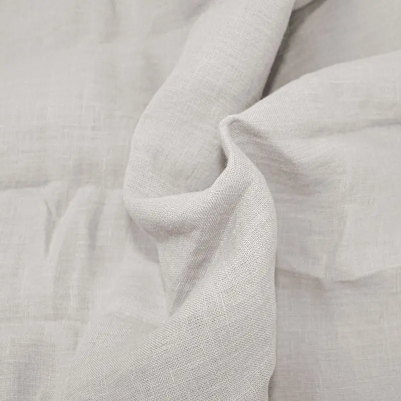 Простирадло на резинці MirSon Linen Jasmine Льон 70х130 см бежево-сіре (2200008269470) - фото 2