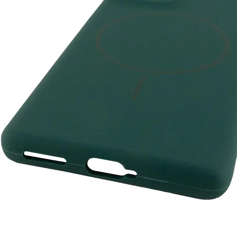 Чохол Silicone Cover Lakshmi Full Camera (AA) with Magnetic Fit для Motorola Edge 50 Fusion Зелений / Dark green - фото 5