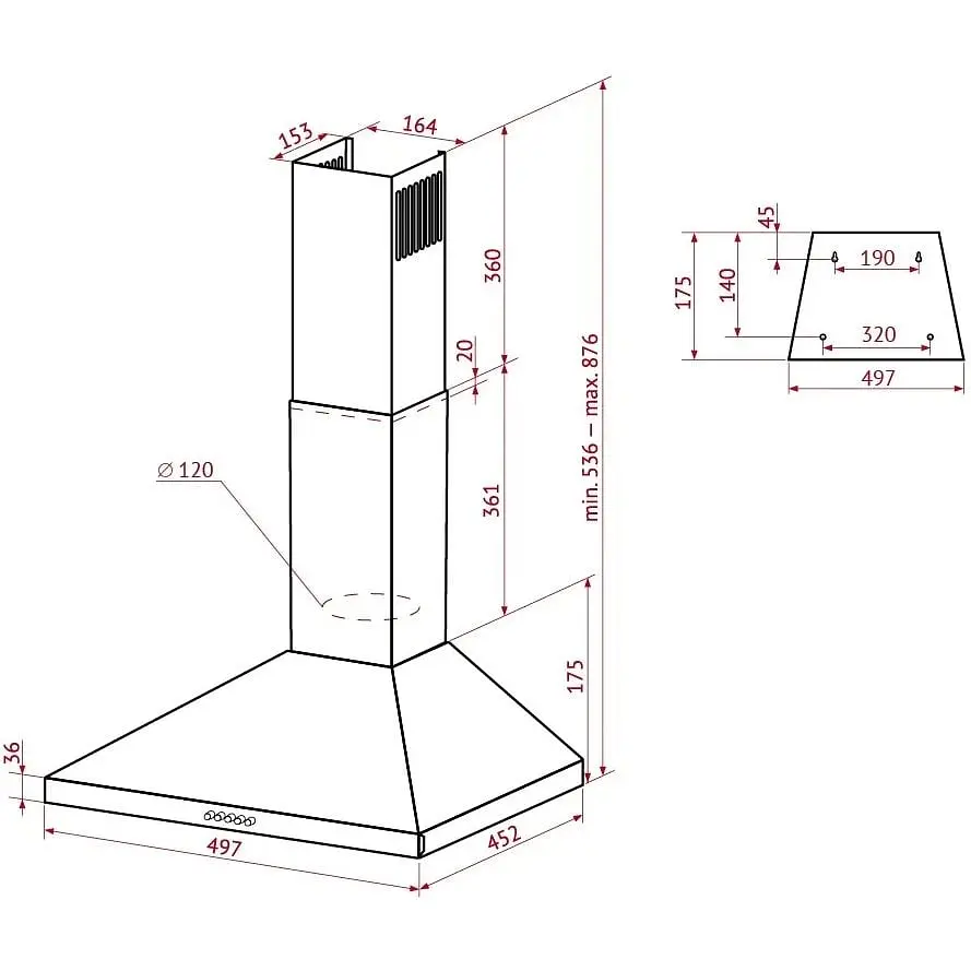 Вытяжка Perfelli K 5202 SG 700 LED - фото 9