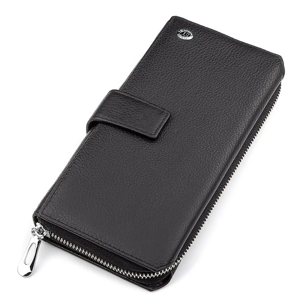 Чоловічий гаманець ST Leather 18453 (ST128) стильний чорний - фото 8