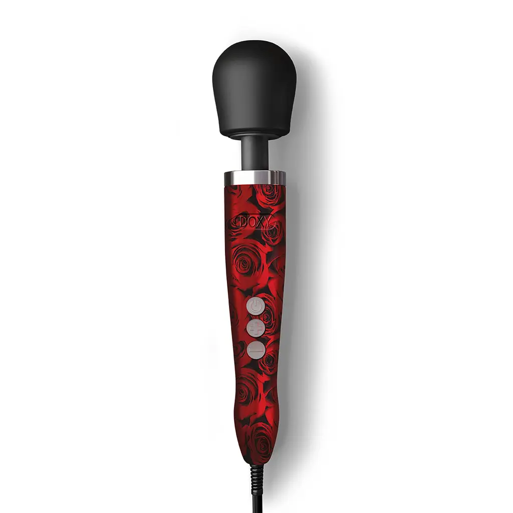 Вібромасажер DOXY Die Cast ROSE PATTERN, дуже потужний, живлення 220В, металевий корпус - фото 2