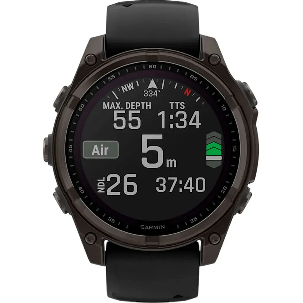 Смарт-годинник Garmin Fenix 8 Solar Sapphire 47mm Carbon Gray DLC Titanium with Black/Pebble Gray Silicone Band (010-02906-11) [115067] - фото 10