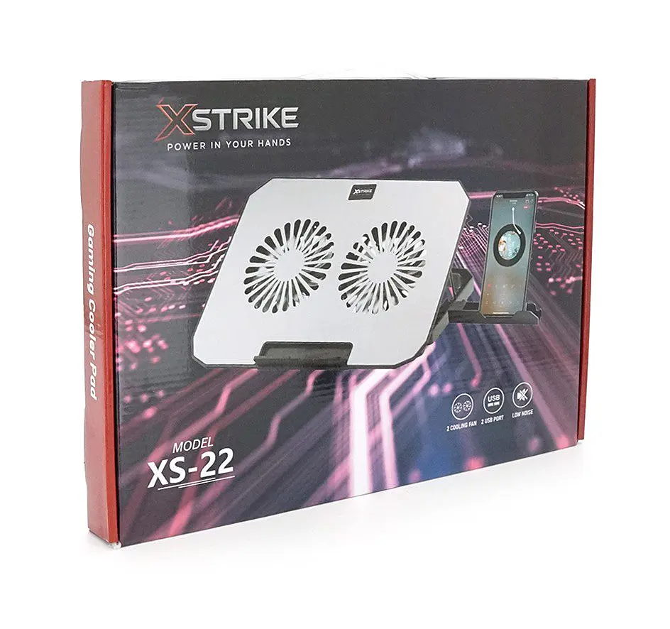 Охолоджувальна підставка для ноутбука до 15.6 дюймів XSTRIKE 22XS 2xfans 140mm - фото 3
