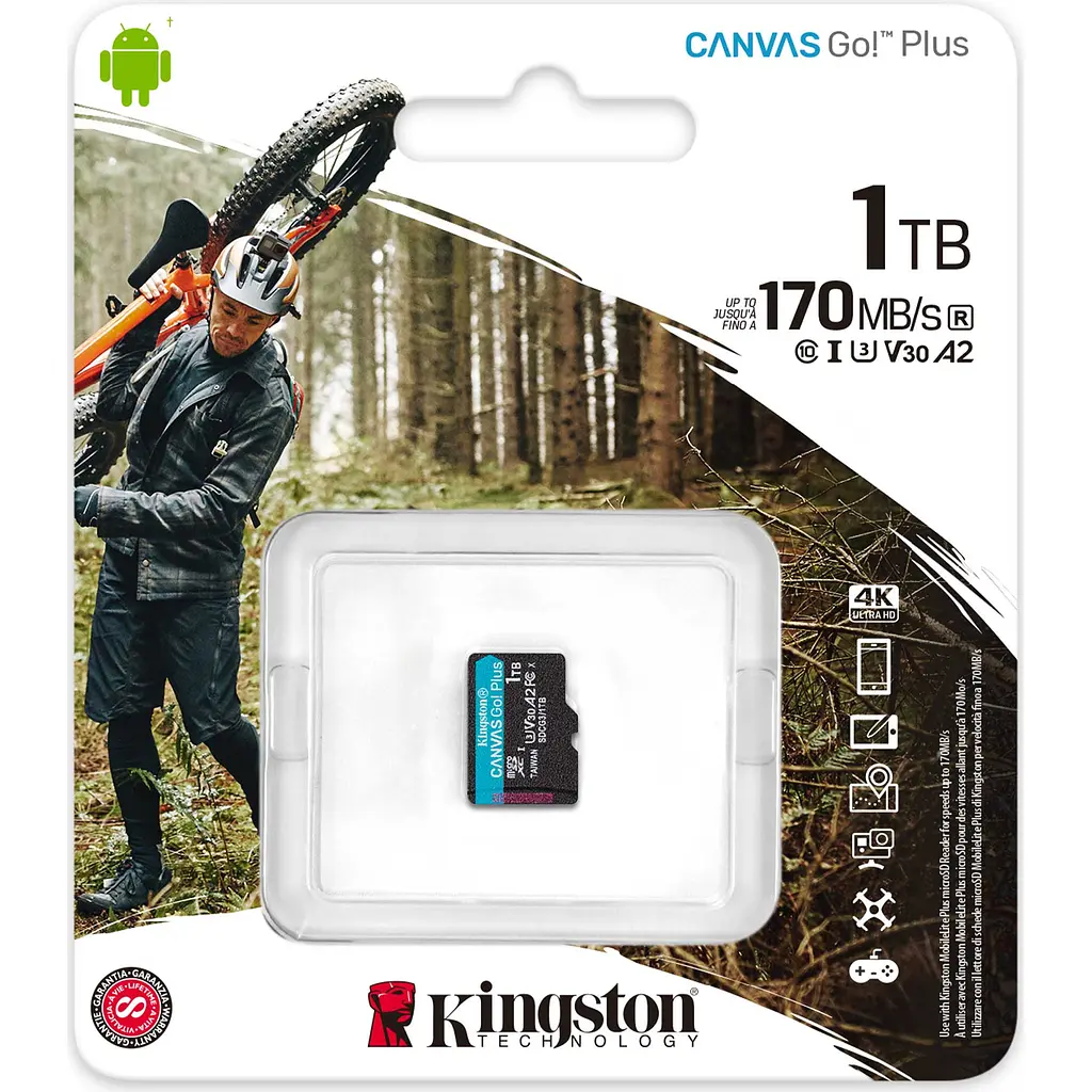 Карта пам'яті Kingston microSDXC Canvas Go! Plus 1TB Class 10 UHS-1 U3 А2 V30 (SDCG3/1TBSP) [112837] - фото 3