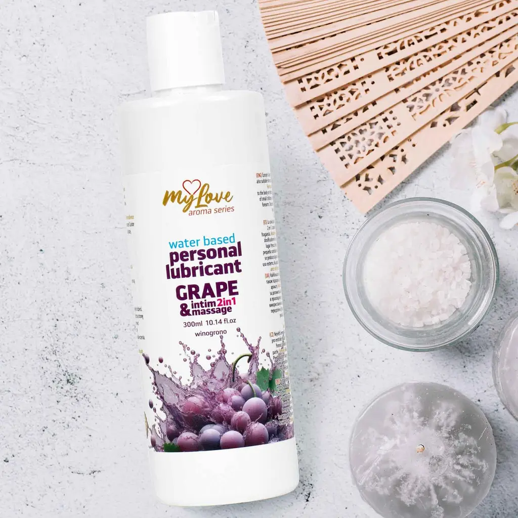 Лубрикант MyLove Aroma Series IntimMassage 2in1 Grape, 300 мл - фото 4