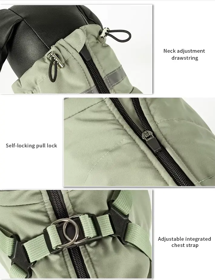 Зимова куртка для собак V.PET.B.R. Dog Apparel C837 Khaki, XS - фото 6