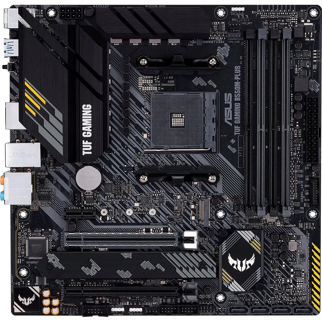 Материнская плата Asus TUF Gaming B550M-PLUS sAM4 B550 4xDDR4 M.2 HDMI DP mATX - фото 7