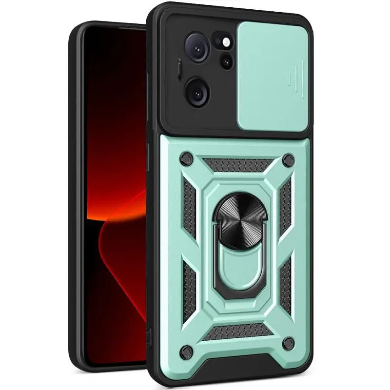 Чохол Ummi Camshield Serge Ring для Xiaomi 13T / 13T Pro Зелений / Green - фото 2