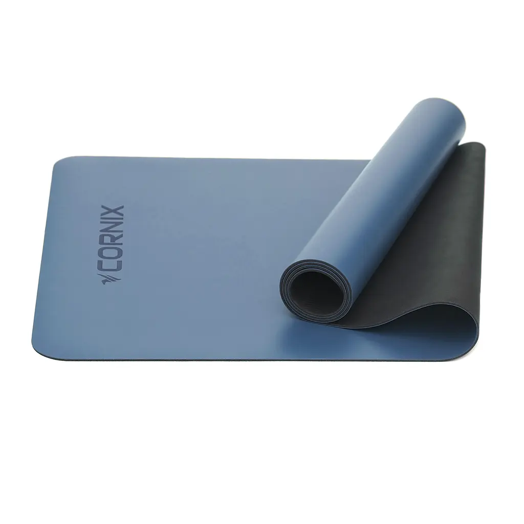 Килимок спортивний Cornix PU 183 x 68 x 0.4 см для йоги та фітнесу XR-0319 Blue - фото 4