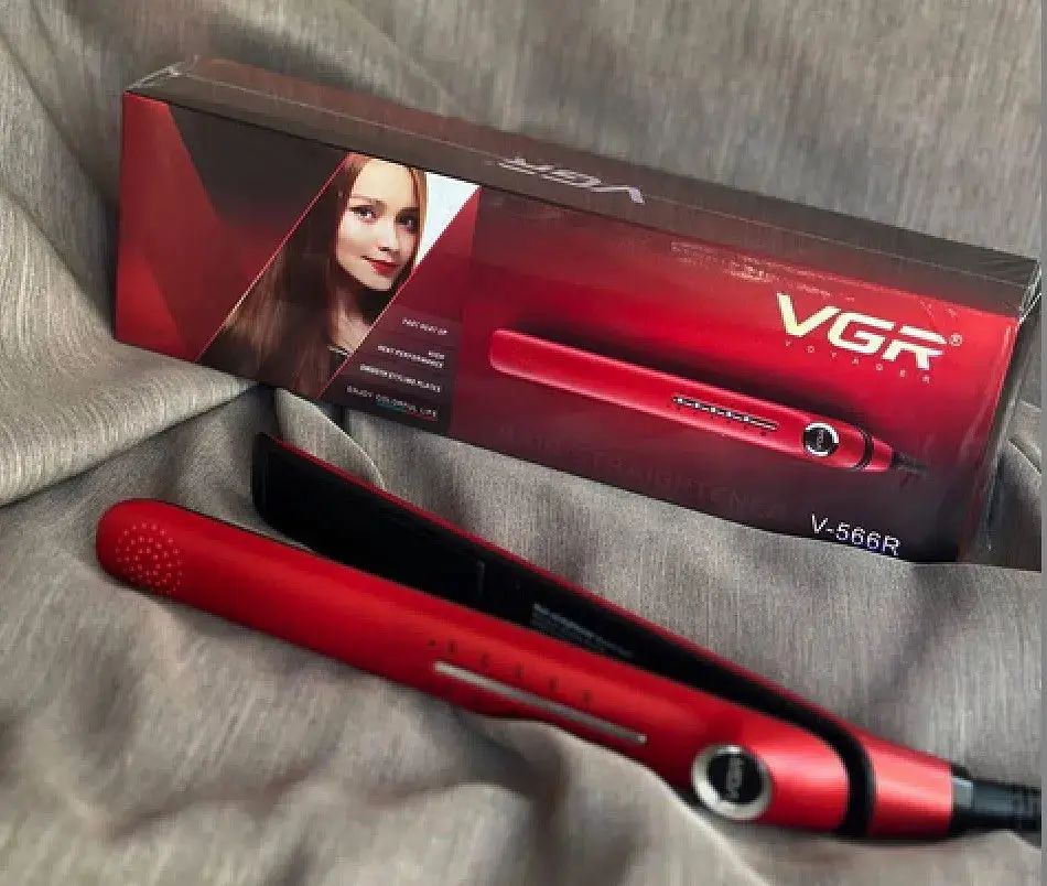 Професійна плойка щипці стайлер з керамічним покриттям VGR V-566R 45Вт Червоний - фото 6