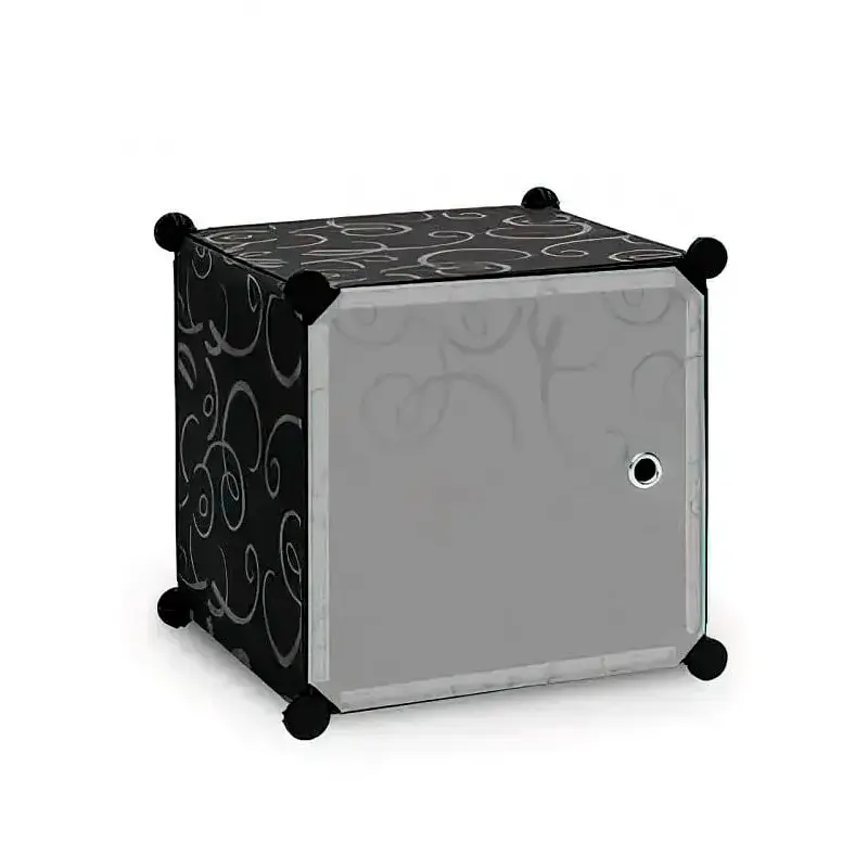 Шафа пластикова Storage Cabinet MP-39-61, 110x110x37 см, Black, Box - фото 3