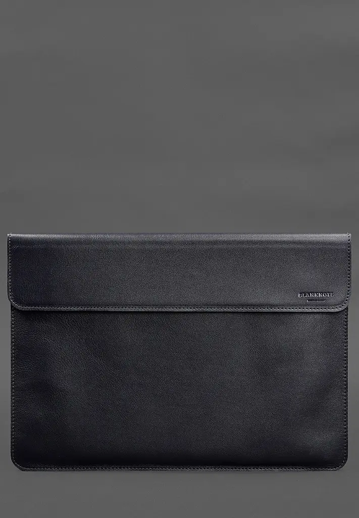 Кожаный чехол-конверт BlankNote на магнитах для MacBook Air 15 (2023) Темно-синий - фото 3