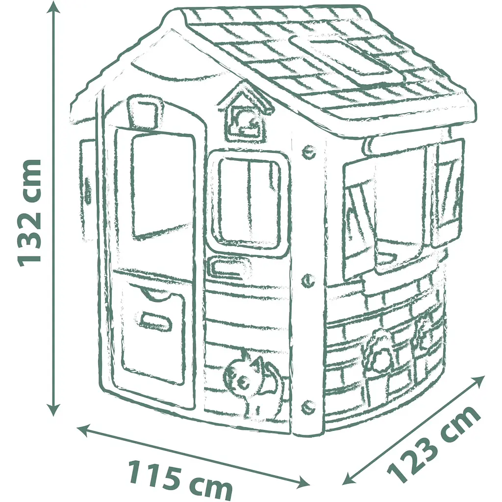 Будинок лісника Smoby Life Нео зі ставнями 123x115x132 см (7600810504) - фото 3