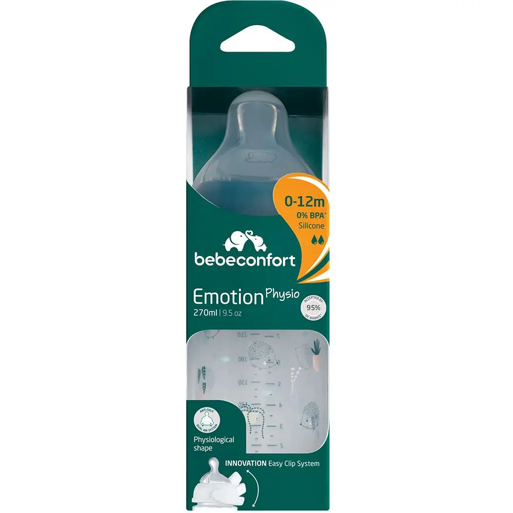 Пляшечка для годування Bebe Confort Emotion Physio Urban Garden, 270 мл, синя (3102209130) - фото 2