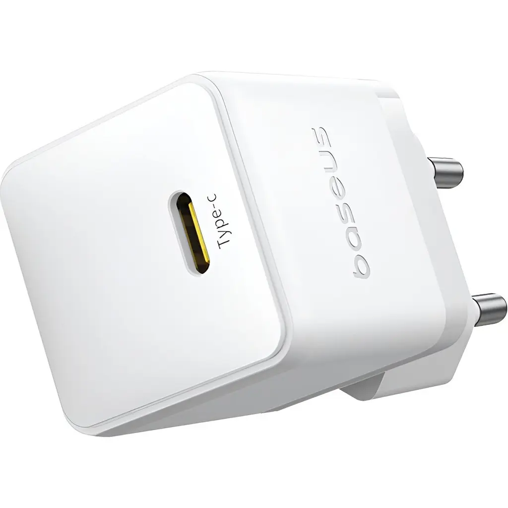 Мережевий зарядний пристрій Baseus Palm Fast Charger USB-C 30W + Cable USB-C to USB-C 60W 1m Moon White (P10111605213-01) [172514] - фото 7