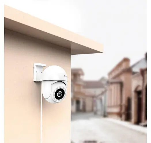 Внешняя камера видеонаблюдения Hoco D2 PTZ HD camera 3мп IP65 FHD (Белая) - фото 4