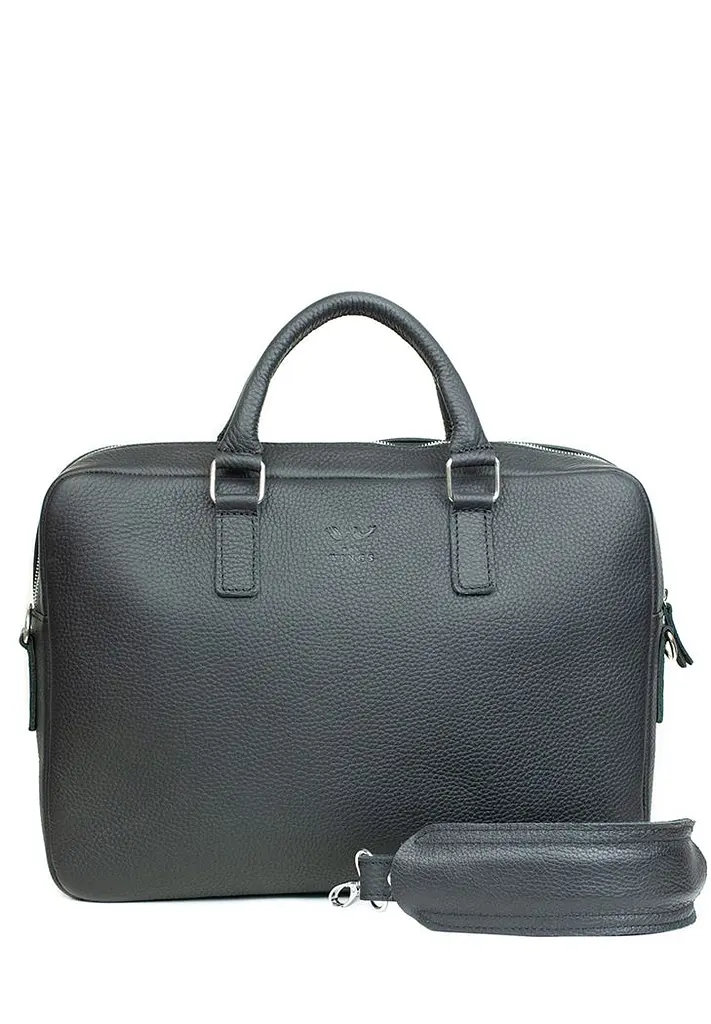Кожаная деловая сумка Briefcase 2.0 черный флотар - фото 2