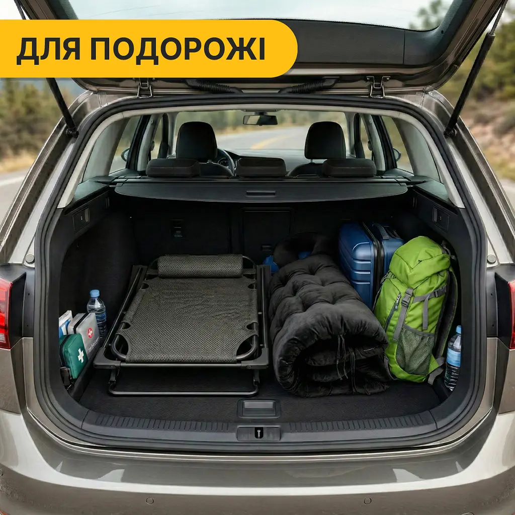 Розкладне крісло ліжко з оксамитовим матрацом LEOBRO Black (LB-FCB-G4-BLK) - фото 4