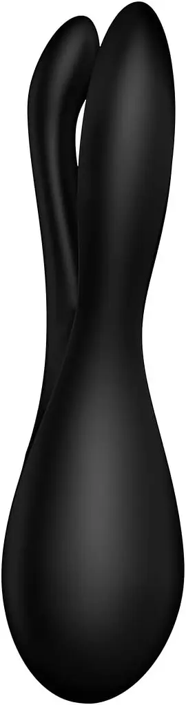 Кліторальний вібратор Satisfyer Threesome 2 Black, 3 гнучкі пальчики, 3 мотори - фото 3