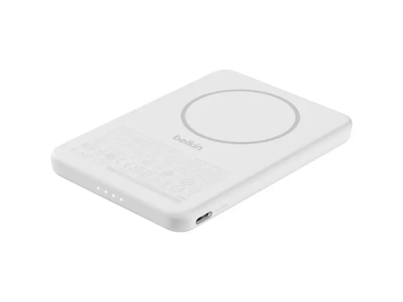 Зовнішній акумулятор (Power Bank) Belkin BoostCharge Slim Magnetic 5000mAh 15W White (BPD010HQWH) - фото 6