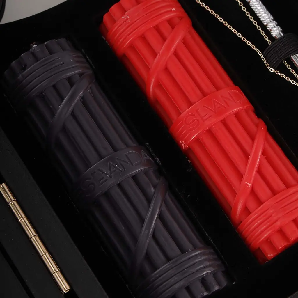 БДСМ-набір LOCKINK All-in-1 BDSM Play Kit, коричневий, ремені, маска, кляпи, анальні пробки, свічки - фото 7