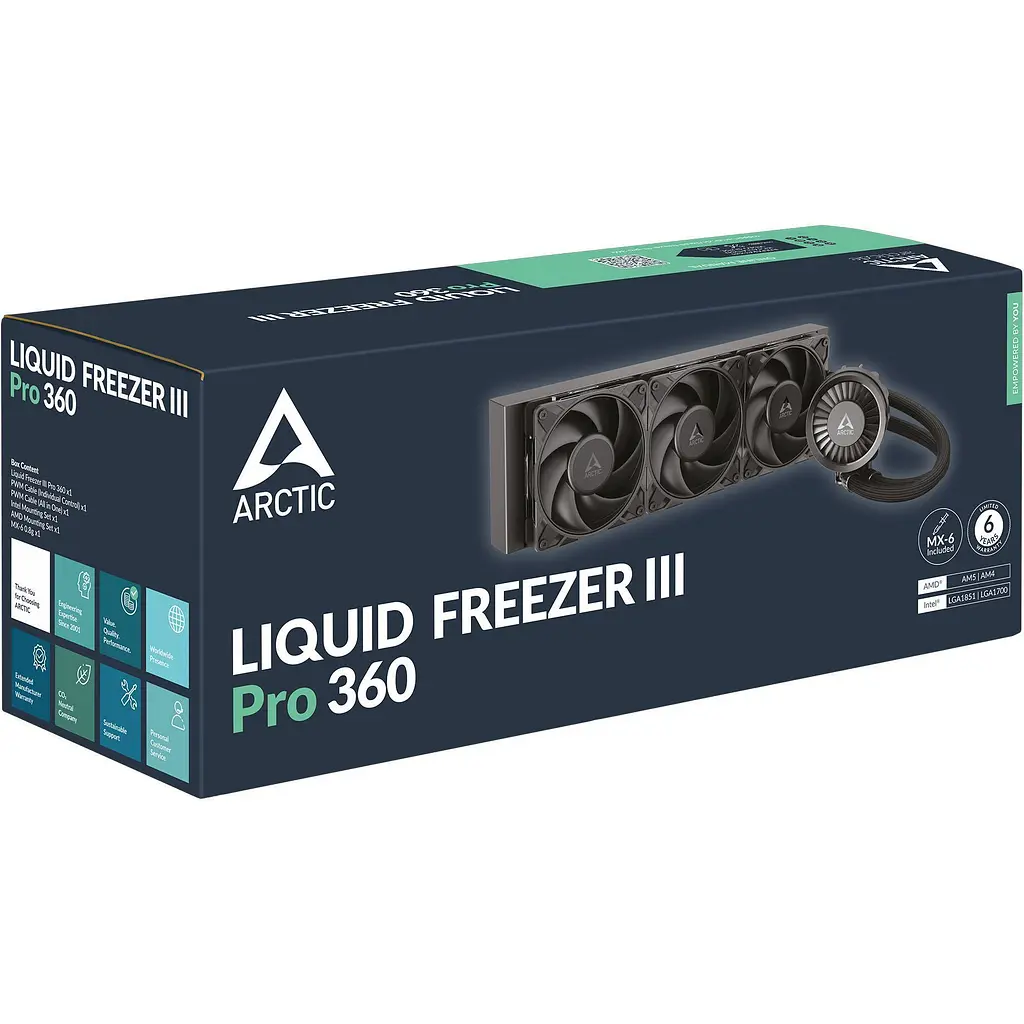 Система водяного охолодження Arctic Liquid Freezer III Pro 360 Black (ACFRE00180A) [143364] - фото 6