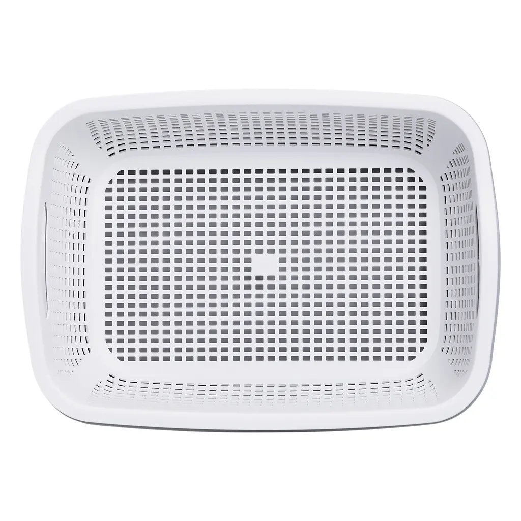 Корзина для мытья овощей и фруктов Yiwu пластиковая 32х23х13 серая HP-45-5G - фото 5