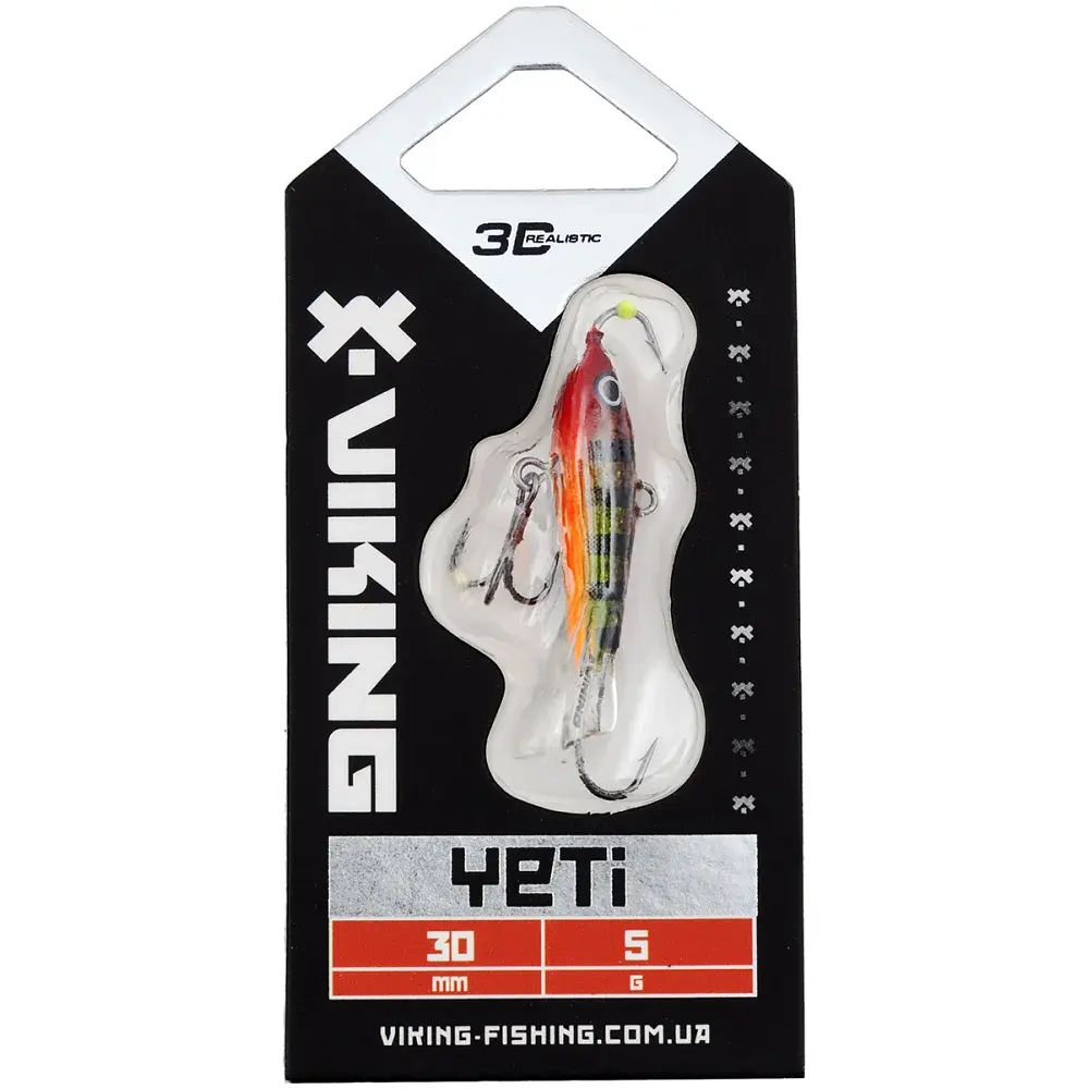 Балансир Viking Fishing Yeti Ice Jig 30mm 5.0g #17 Brown Perch - фото 2