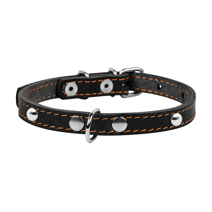 Ошейник Collar одинарный с украшением, 27-35х1,4 см, черный - фото 2