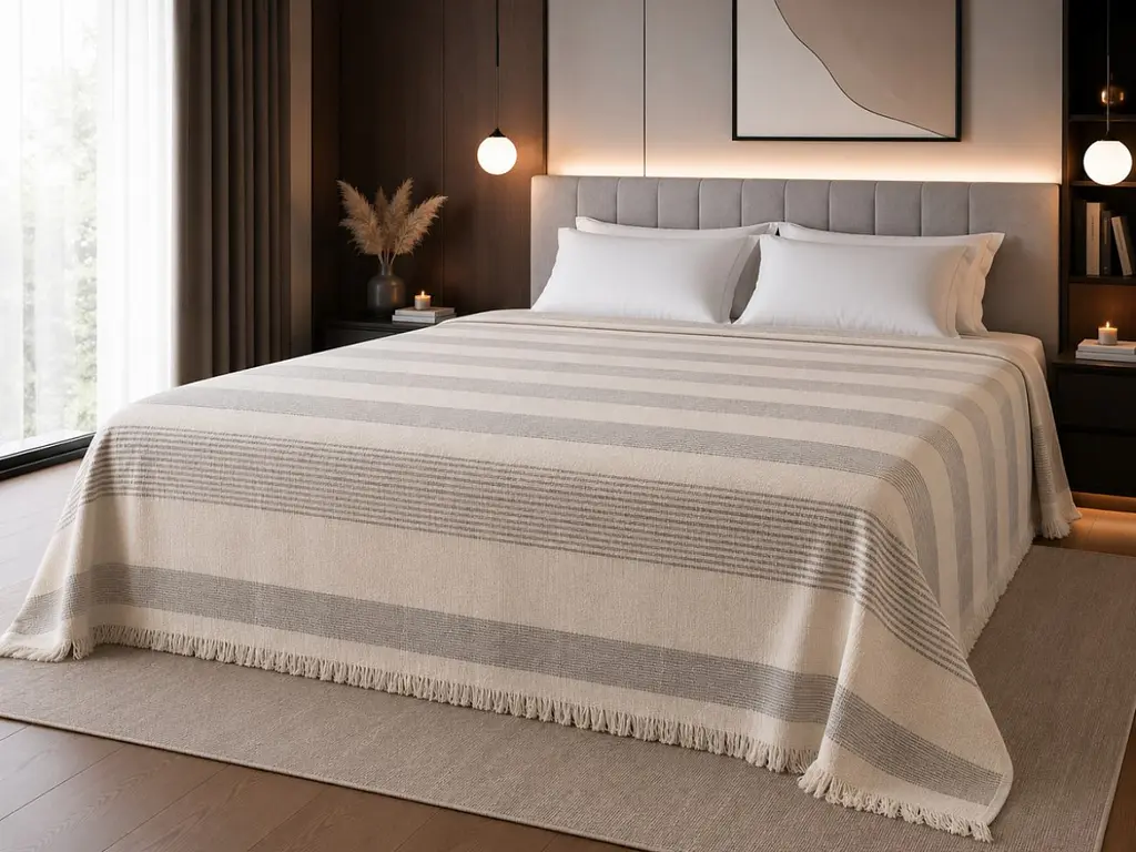 Простирадло махрове Parisa Home Pike 150х200 щільність 400 г/м2 бежеве
