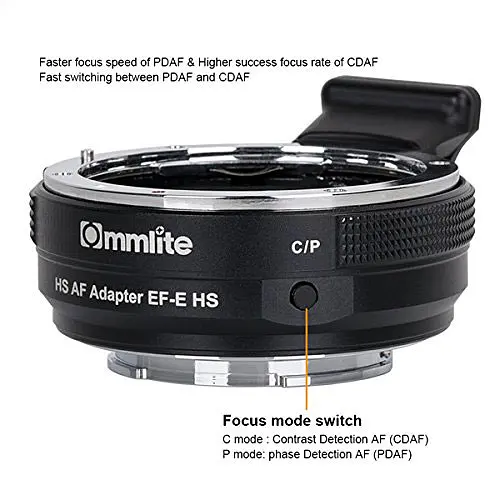 Перехідник Commlite CM-EF-E HS AF для об'єктивів EF/EF-S на E-Mount - фото 5