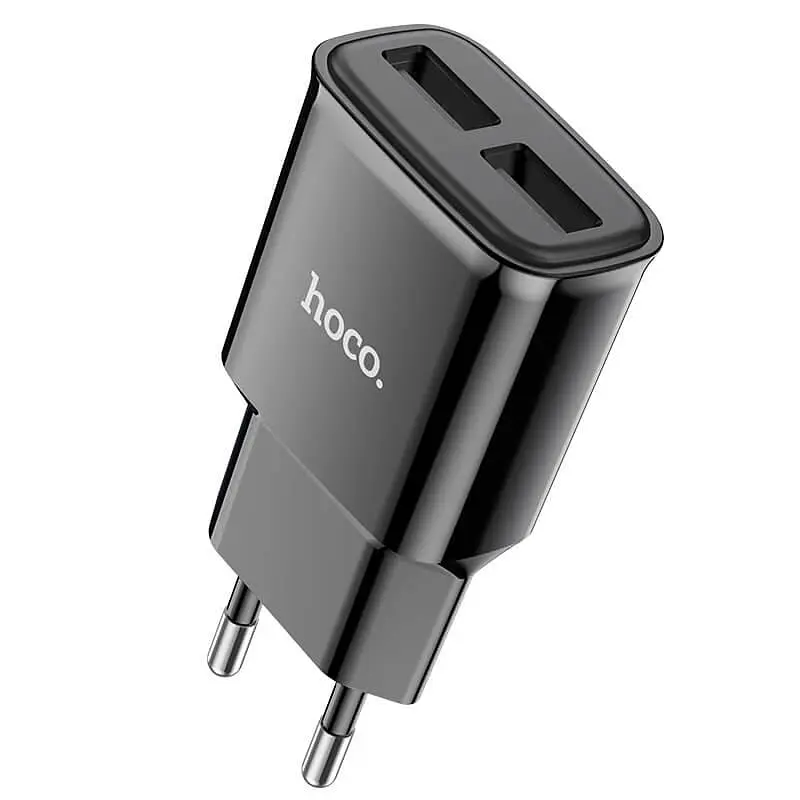 Адаптер мережевий HOCO Star round dual Port charger C88A |2USB, 2.4A| - фото 2