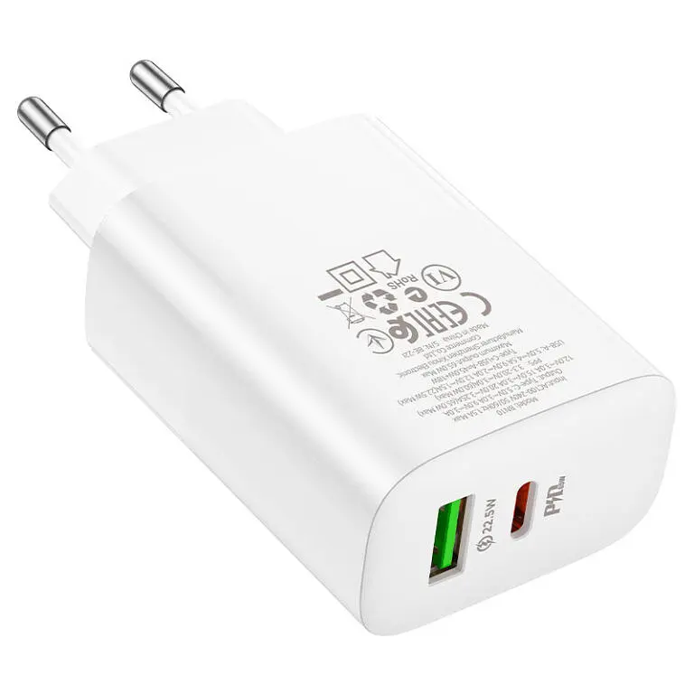 МЗП Borofone BN10 Sunlight PD65W (1USB-A/1C) White - фото 6