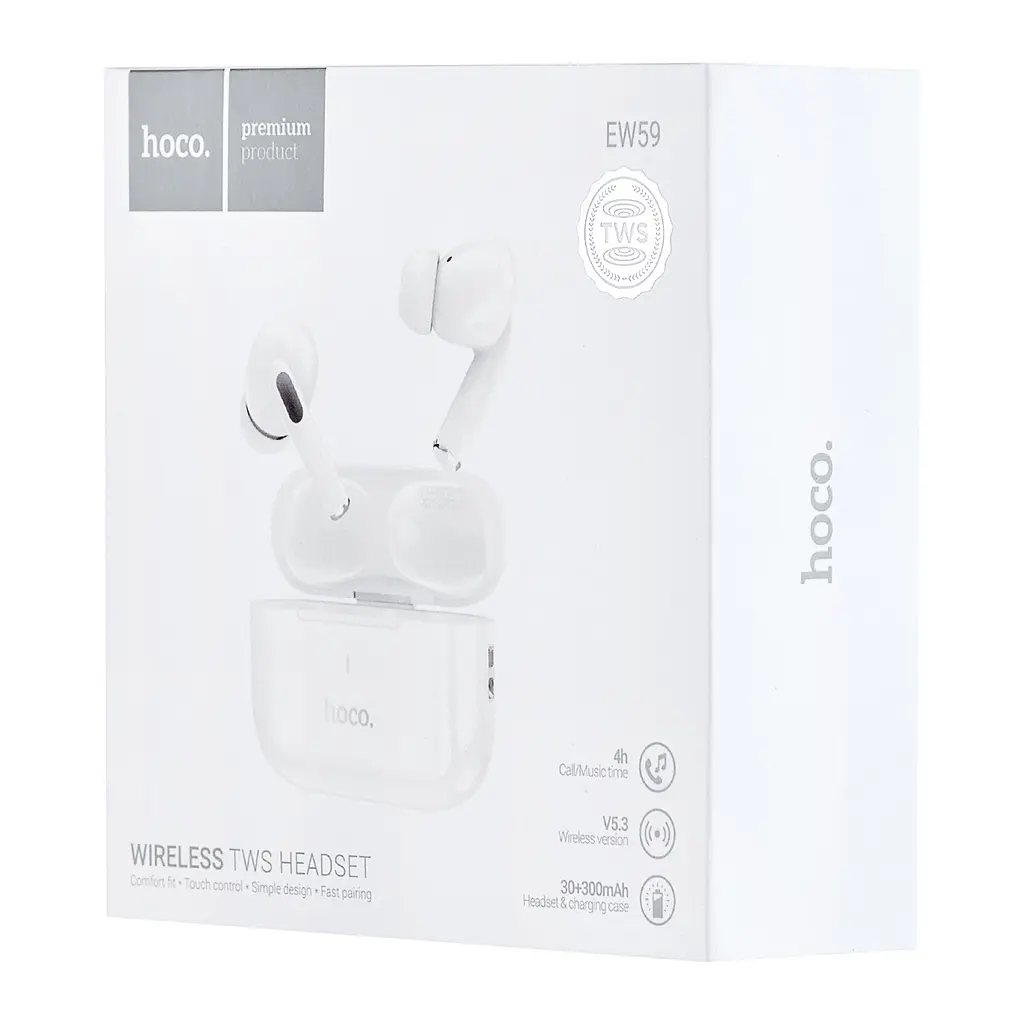 Навушники Bluetooth Hoco EW59 True wireless stereo headset White - фото 2