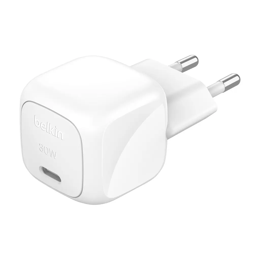 Зарядний пристрій Belkin USB-C PD30W PPS white (WCA008KQWH)