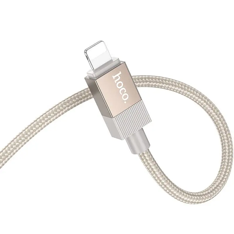 Аудіо кабель Aux Hoco UPA32A Clever digital Lightning to AUX 3.5 мм 1 м Gold - фото 4