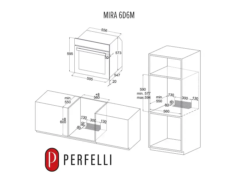 Духовка електрична Perfelli MIRA 6D6M NERO - фото 2