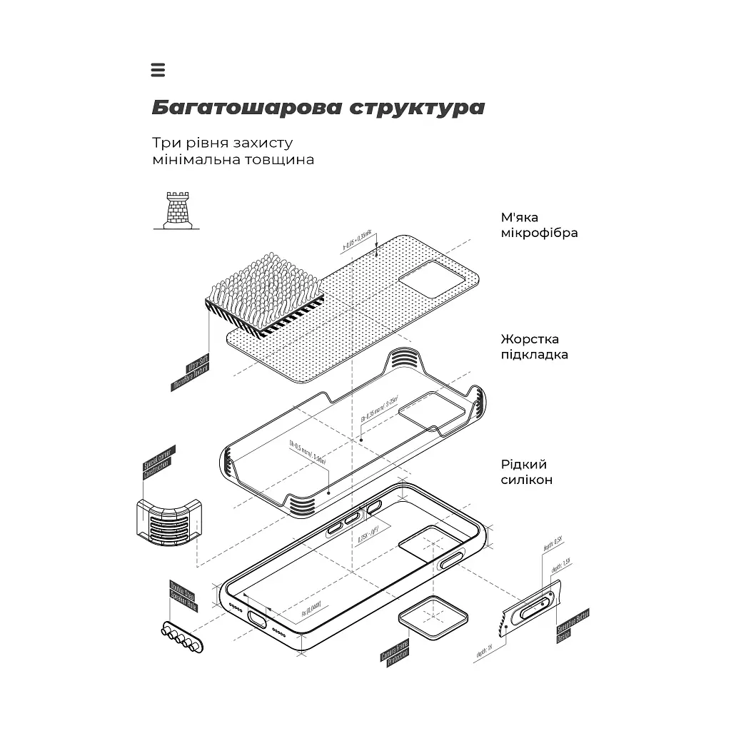 Чохол до мобільного телефона Armorstandart ICON Case Xiaomi Redmi Note 12S 4G Camera cover Black (ARM67504) - фото 4