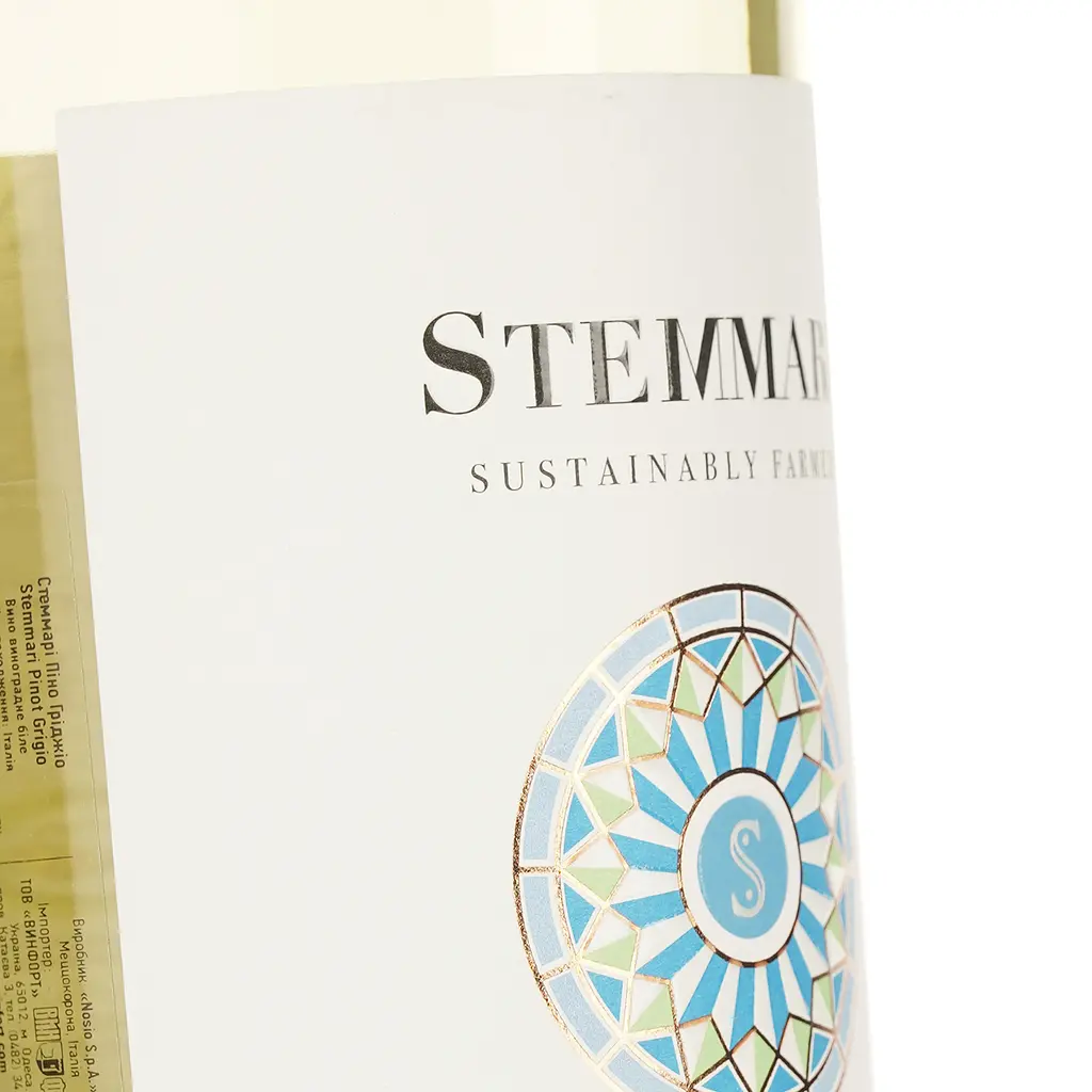 Вино Stemmari Pinot Grigio, біле, сухе, 13%, 0,75 л - фото 3
