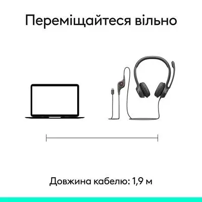 Навушники Logitech H390 USB-C Midnight Black (981-001576) - фото 8