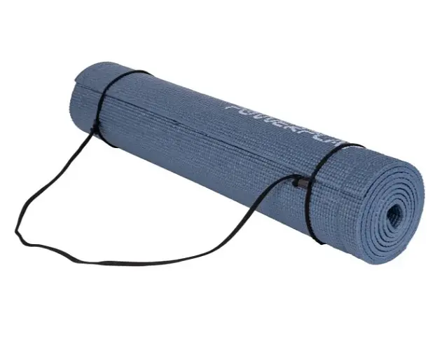 Килимок для йоги та фітнесу PowerPlay 4010 PVC Yoga Mat Темно-синій (173x61x0.6) (PP_4010_Navy_(173*0,6)) - фото 5