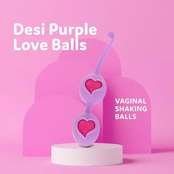 Вагінальні кульки FeelzToys Desi Love Balls, 16 см, фіолетовий - фото 4