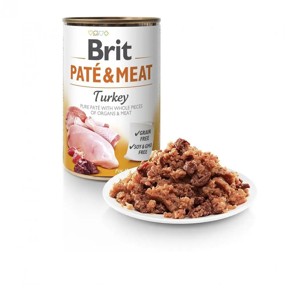 Влажный корм для собак Brit Pate & Meat Turkey 0.4 кг (курица и индейка) - фото 2