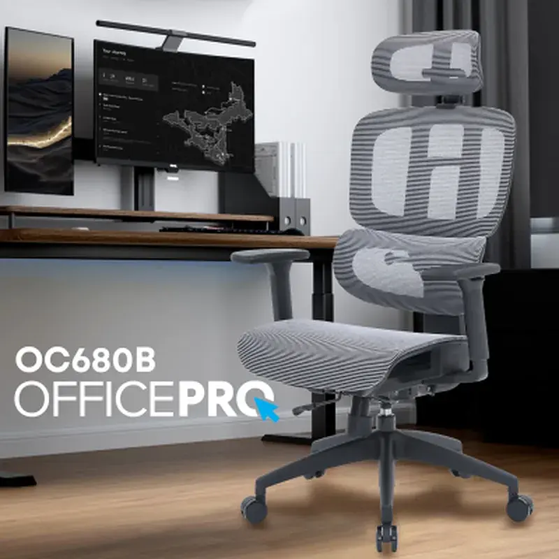 Офісне крісло OfficePro Skyline OC680-B-G-G (OC680-B-G-G) - фото 7