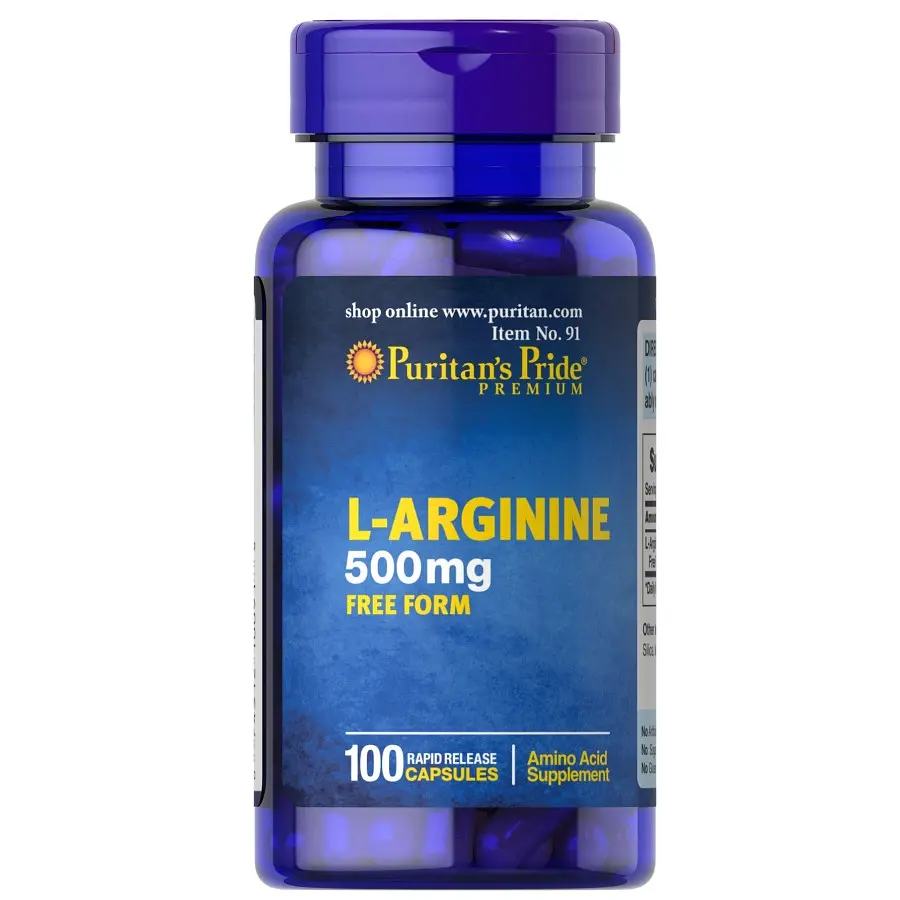Амінокислота L-Arginine 500 mg, 100 капсул Puritan's Pride fit0019066 - фото 2