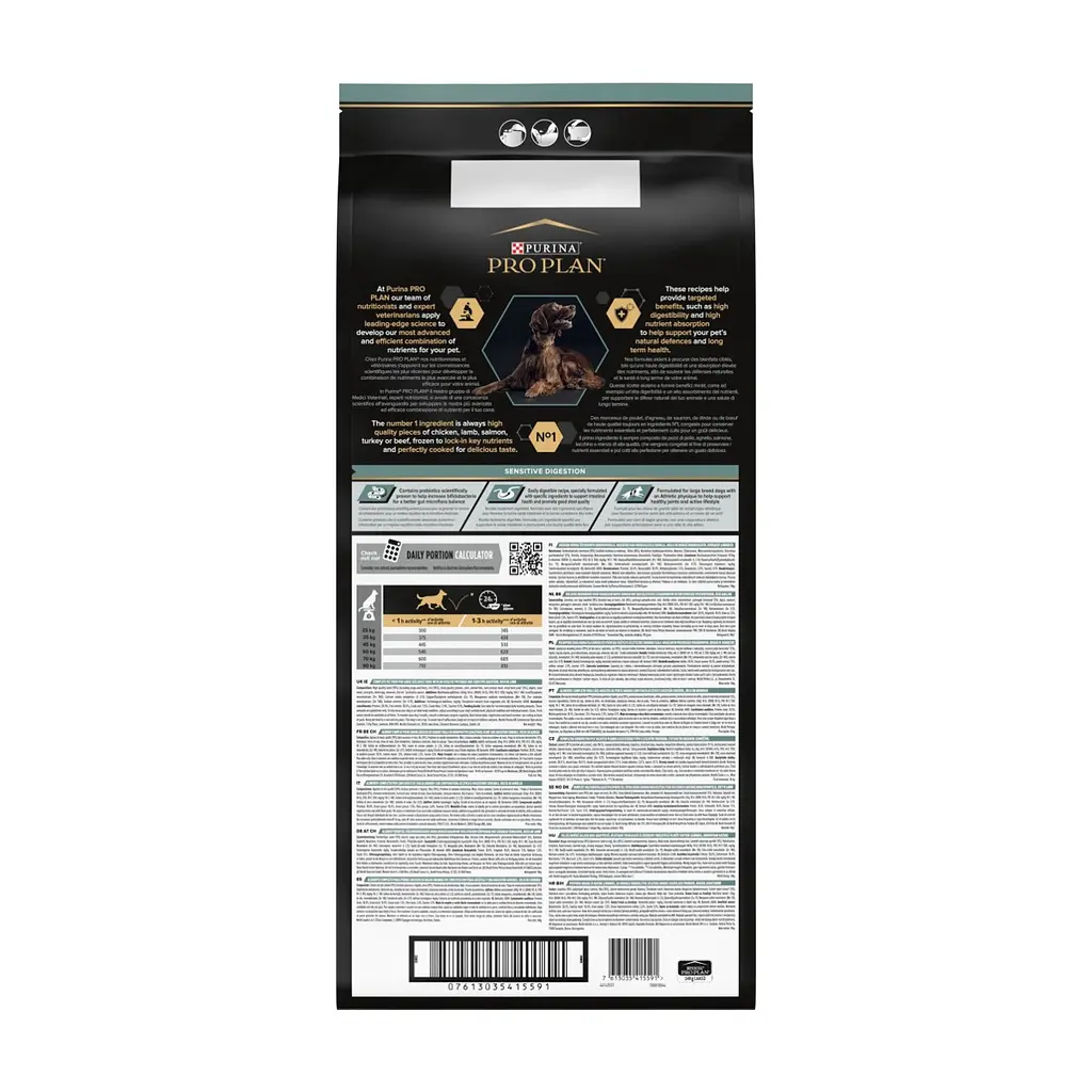 Сухий корм для собак Purina Pro Plan Large Athletic Adult 2+ Sensitive Digestion Для великих порід атлетичної статури З ягням 14 кг (7613035415591) - фото 4