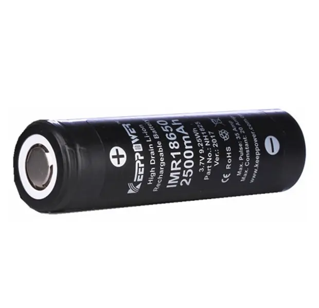 Аккумулятор Keeppower Li-ion IMR18650 2500mAh (30A) высокотоковый - фото 3
