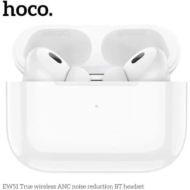 Наушники беспроводные Hoco EW51 True wireless ANC noise reduction с шумоподавлением белые - фото 2